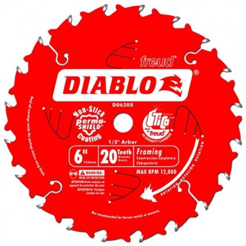 6 in. x 20 Tooth Diablo Saw Blade ** CALL STORE FOR AVAILABILITY AND TO PLACE ORDER ** 6 in. x 20 Tooth Diablo Saw Blade ** CALL STORE FOR AVAILABILITY AND TO PLACE ORDER **
